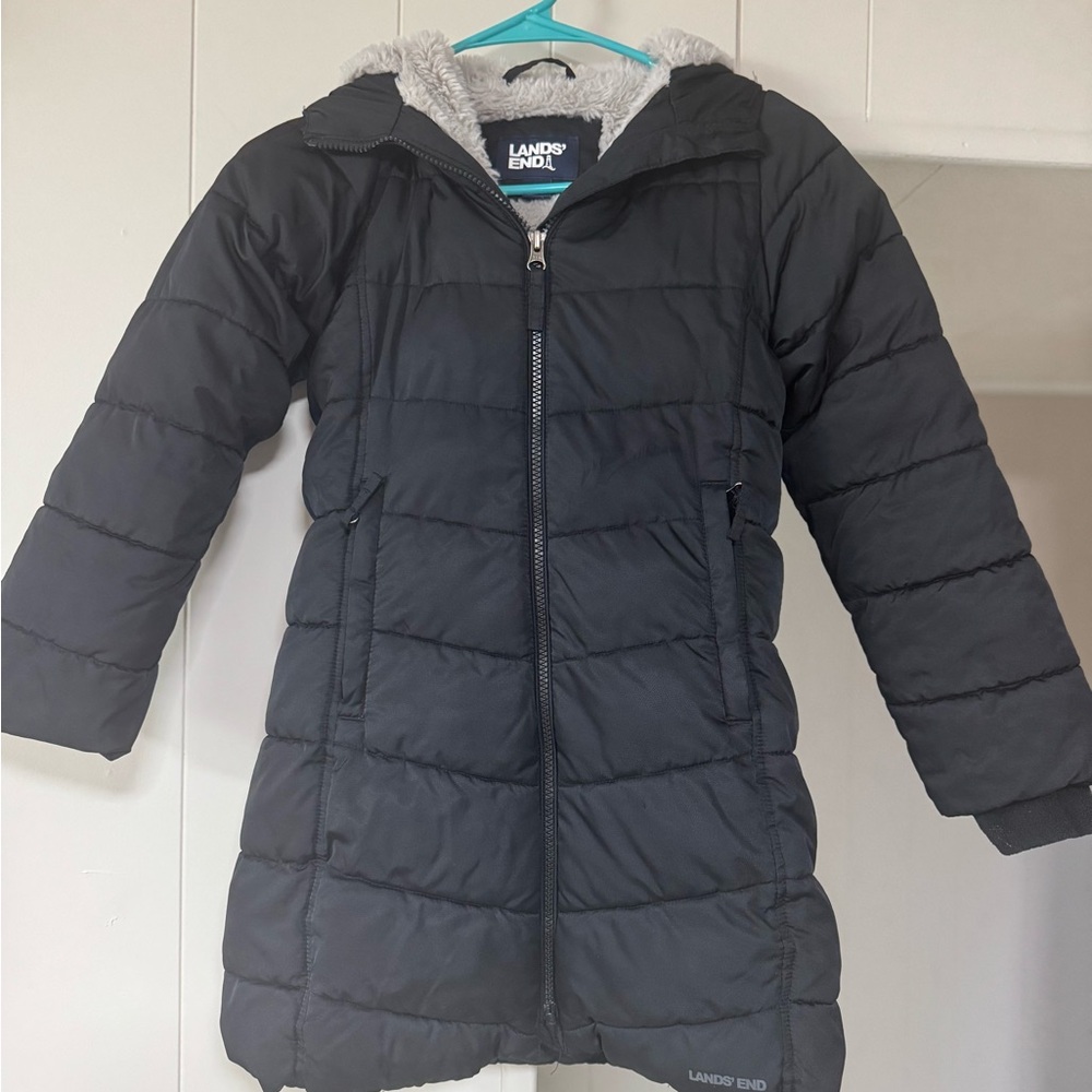 Lands' End Kids Black Puffer Jacket
